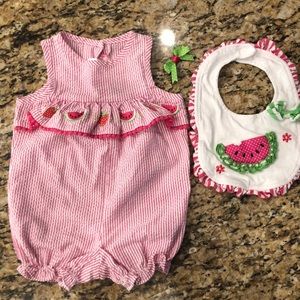 Watermelon 🍉 Smock Outfit 9mo